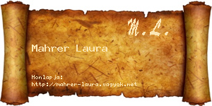 Mahrer Laura névjegykártya
