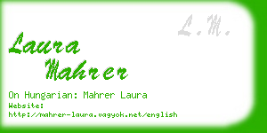 laura mahrer business card